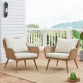 Claustro Landon Outdoor Wicker Chair Set Brown - 2 Piece CL3051538